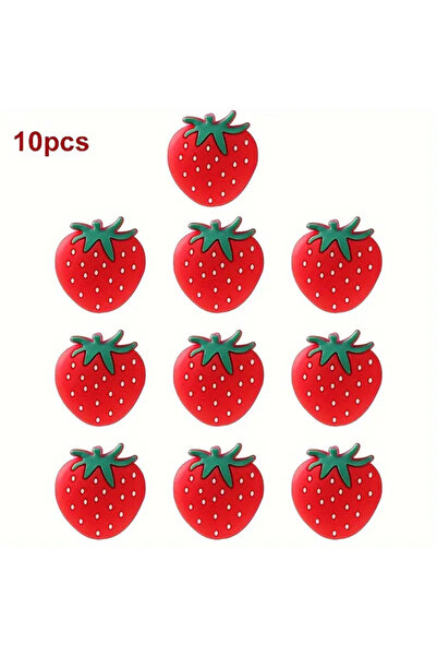 choice2 10PCS-style 1 10/25/40PCS Strawberry series silicone bead set, suitab...