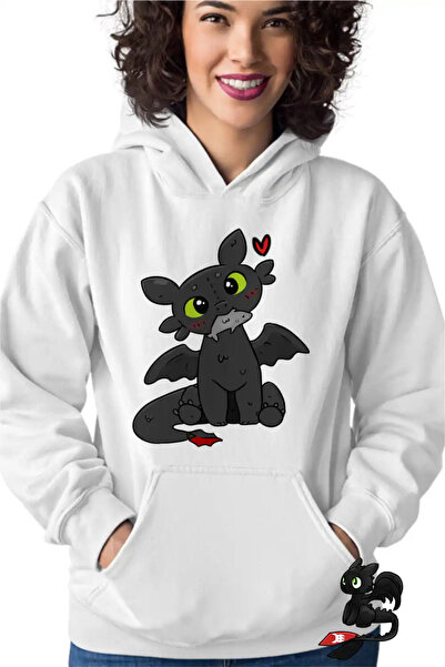 OEM Γυναικείο Φούτερ με κουκούλα Δράκος Αδόντης Νυχτερινή Οργή Πώς να εκπαιδε...