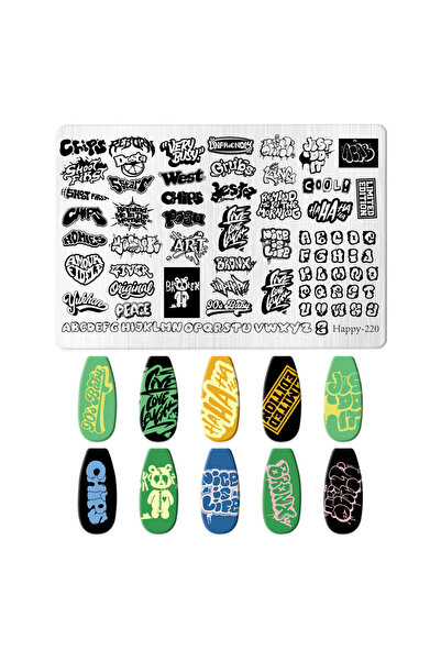 Choice3 HP-220 Nail Stamping Christmas Style Design Printed Steel Plate Carto...