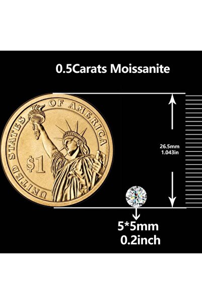 Choice White 0.5CT SG 100% LUSTER 0.5-2CT White D Color Round Cut VVS1 Moissa...