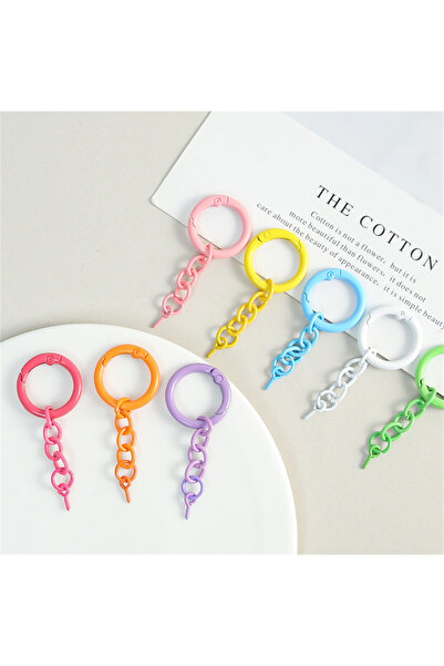 Choice 50pcs style 1 random color 10/20/50pcs Colorful DIY Spring Buckle Keyc...