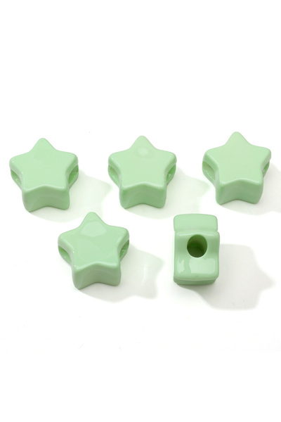 Choice1 Star4 1pc 1/5Pcs Acrylic Large Hole Beads Star/Flower/Heart Beads Jew...