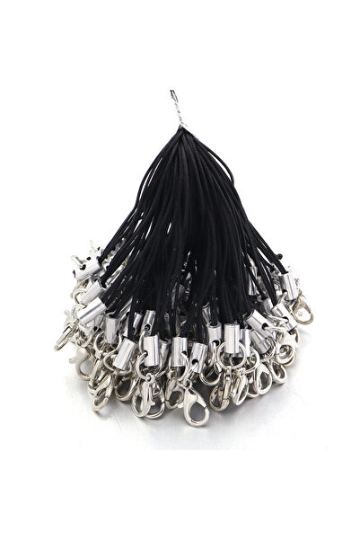Choice11 7cm 100pcs Black 2 20/100PCS Strap Charm Cord Lanyard Lariat Strap C...