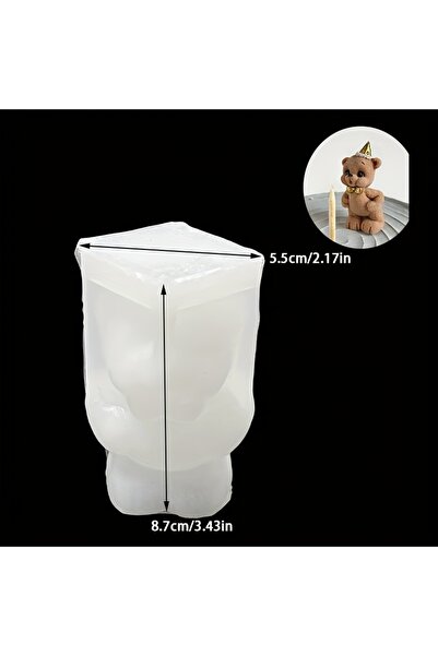 Choice Small Bear Resin Silicone Molds for 3D Candle-Making, Small Bear Silic...
