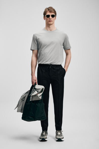 Lufian Μπλουζάκι Bran Modern Graphic σε γκρι χρώμα