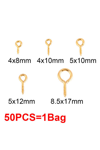 choice2 4x8mm D2522-D2530 50 قطعة دبابيس عينية من الفولاذ المقاوم للصدأ، خطاف...