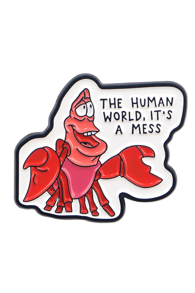 choice2 2 Pretty Girl Enamel Pin Cute Cartoon Fish Brooch For Coat Women's Br...