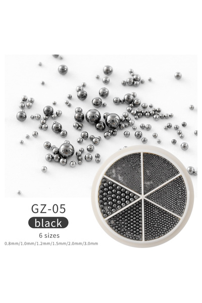 Choice6 GZ05 1Box Mix Size Stainless Steel Mini Balls Nails Art Decorations B...