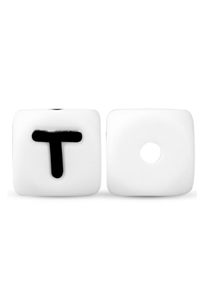 Choice33 10pcs 10mm T Sunrony 10-50pcs 10MM Silicone Square English Alphabet ...