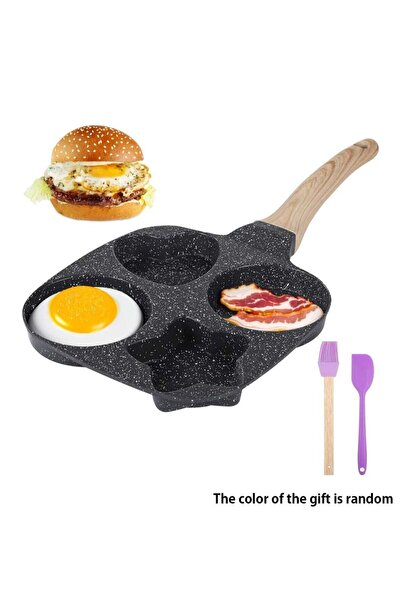 LOOPITYS 4 cups of egg frying pan,non stick breakfast frying pan,anti scald h...