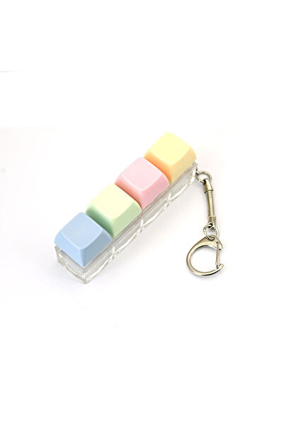 choice2 MACARON New 3 Keys Finger Keyboard Keycap Stress Relief Fidget Keycha...