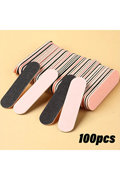 Choice11 100pcs- black pink Double Side Nail Files Mini Wood Sanding Buffer B...