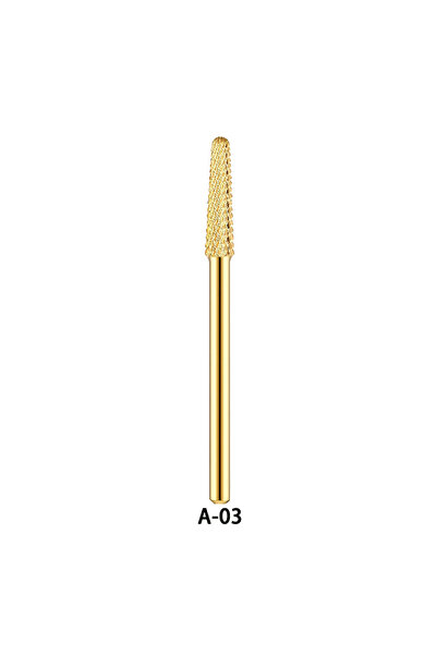 Choice19 GOLD-A-03 1pc Gold Tungsten Carbide Nail Polishing Drill Bit, for Na...