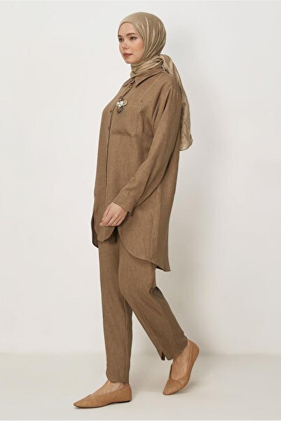 Alvina Linen Effect Suit with Pants 46316