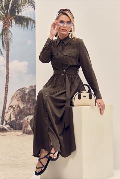 Alvina Τζιν φόρεμα με ζώνη 46432