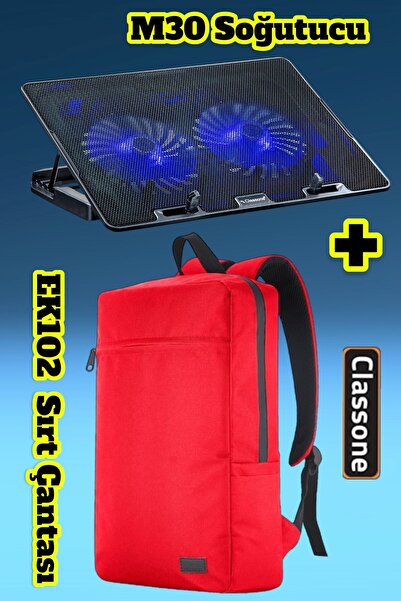 Classone PR-EK102 15,6' Su Geçirmez Kumaş Notebook Sırt Çantası+M30 Notebook ...