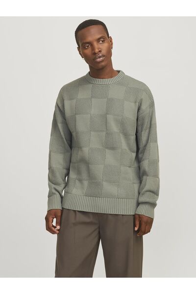 Jack & Jones Premium Strickpullover Kariert Strickpullover