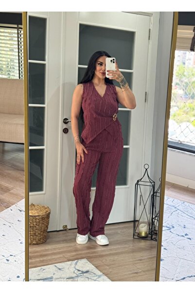 inci bayan giyim ΓΥΝΑΙΚΕΙΟ ΣΕΤ ΔΥΟ ΤΕΜΑΧΙΩΝ ΜΕ ΛΑΙΜΟΥΡΓΙΑ ΣΕ ΣΧΗΜΑ V ΚΑΙ ΔΙΠΛ...