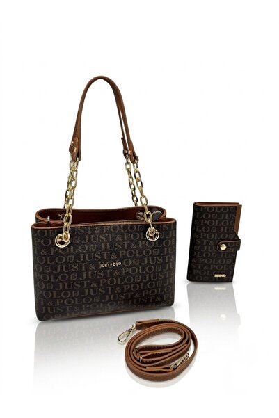Just Polo Original Women's Printed Luxury Design Shoulder Bag and Wallet Comb...