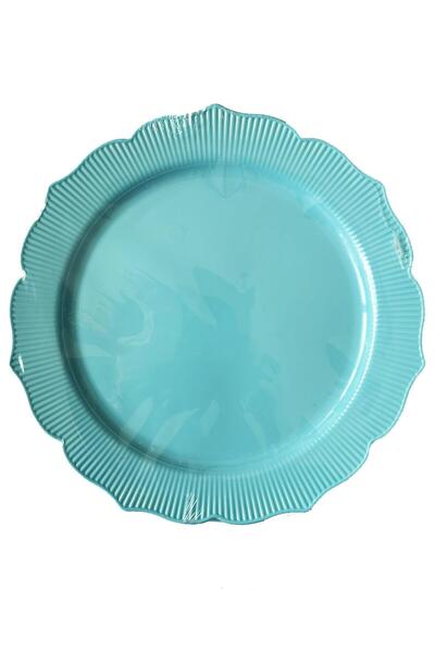 omeyva Mika Sert Plastik Tabak Parti Davet Sunum Servis Tabağı - 26 Cm. - Tur...