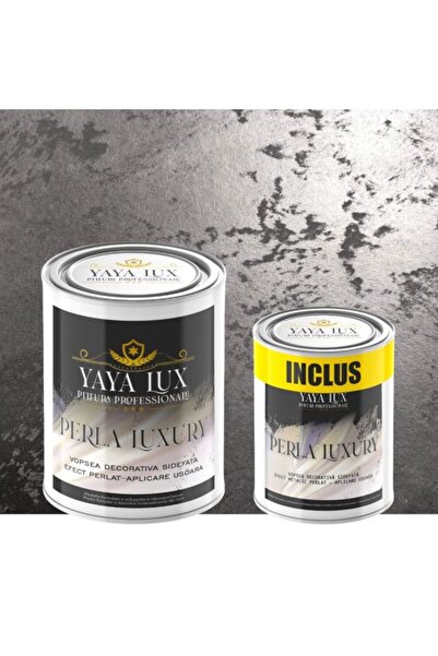 YaYa Color Vopsea Decorativă de Lux Perla Luxury Negru cu fulgi perlați, 3L (...