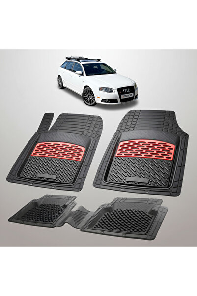 TEAMCAR Πατάκια δαπέδου συμβατά με Audi A4 B7 Avant Break 2004-2008 |   Κόκκινο