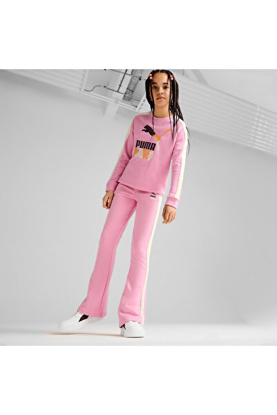 Puma Lavaland Bol Paça Çocuk Pembe Eşofman Altı