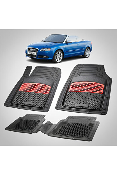 TEAMCAR Πατάκια δαπέδου συμβατά με Audi A4 B7 Cabriolet 2006-2008 |   Κόκκινο