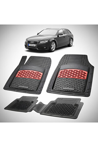 TEAMCAR Πατάκια δαπέδου συμβατά με Audi A4 B8 Avant Break 2008-2015 |   Κόκκινο