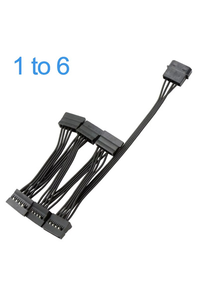 choice2 كابل طاقة SATA بـ 5 دبابيس من 1 إلى 6: محول IDE Molex بـ 4 دبابيس إلى...