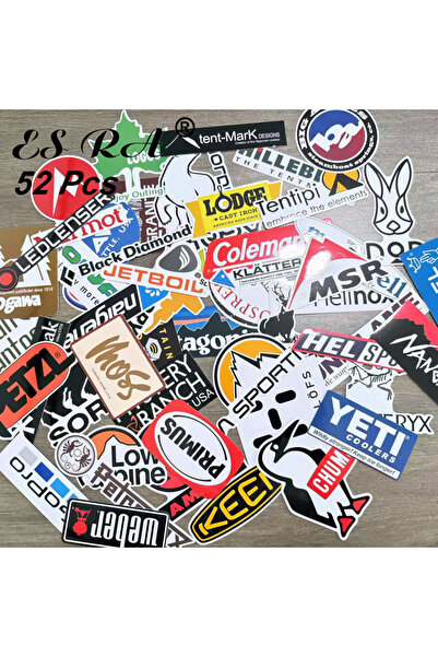 Choice 52 Pcs 52 Pcs/Set Laptop Stickers Pack Camping Brand Decals Vinyl Logo...