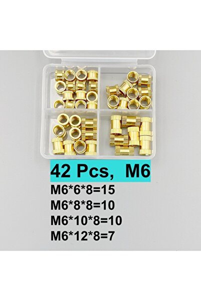 choice2 42 قطعة من صواميل التثبيت الحراري M2 M3 M4 M5 M6، صواميل نحاسية ملولب...