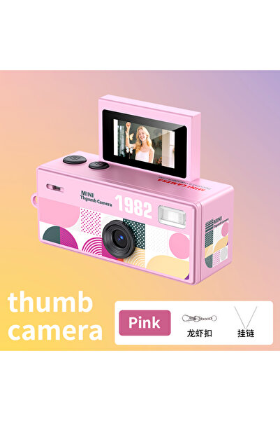 Choice7 كاميرا رقمية صغيرة ريترو من نوع Magecam باللون الوردي بدون بطاقة TF، ...