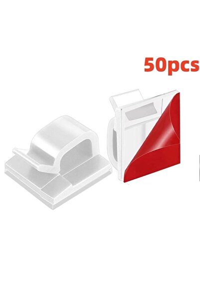 Choice3 50 قطعة - مشبك منظم كابلات أبيض 10/20/50 قطعة، حامل أسلاك، واقي، منظم...