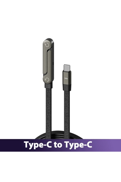 choice2 كابل شحن سريع USB نوع C بطول 1 متر، بقوة 65 واط كحد أقصى، مع حامل هات...