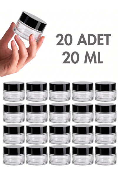 Milea 20 Adet Siyah Parlak Kapaklı Şeffaf Dudak Bakımı Krem Kozmetik El Bakım...