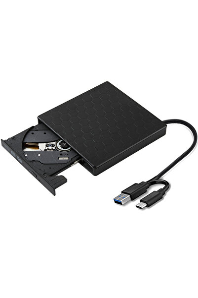 Choice black Slim External DVD RW Drive USB3.0 & Type C CD Writer Burner Read...