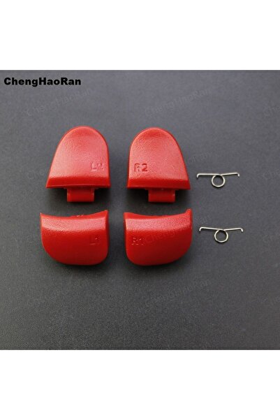 Choice18 مجموعة أزرار تحكم (L1 R1 L2 R2) وزنبركات أزرار الكتف (R) باللون الأح...