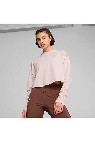 Puma Studio Cloudspun Crew Kadın Pembe Sweatshirt