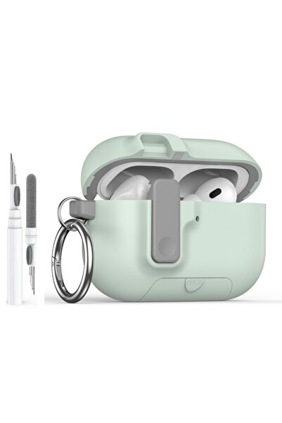 Choice12 غطاء حماية أخضر لسماعات AirPods Pro 3 مع حامل للهاتف، غطاء لسماعات A...