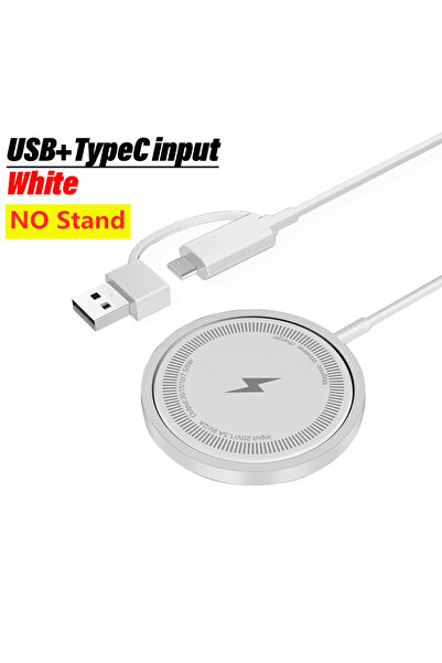Choice3 شاحن لاسلكي من نوع USB-C باللون الأبيض من VIKEFON لـ Magsafe، لوحة شح...