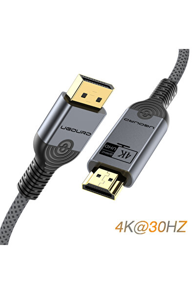 choice2 كابل DP إلى HDMI من UGOURD بطول 1 متر، يدعم 4K بتردد 30 هرتز، كابل Di...