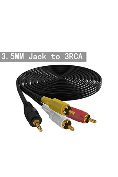 Choice7 1.4m 3.5mm to 3RCA 3.5mm to 3RCA to 3RCA 3.5mm to 2RCA to 2RCA Audio ...