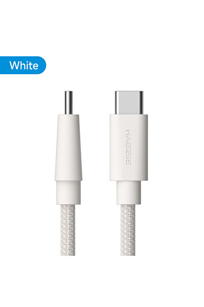 Choice6 كابل USB-C إلى USB-C أبيض من Hagibis بطول 0.5 متر، سلك شحن سريع 240 و...