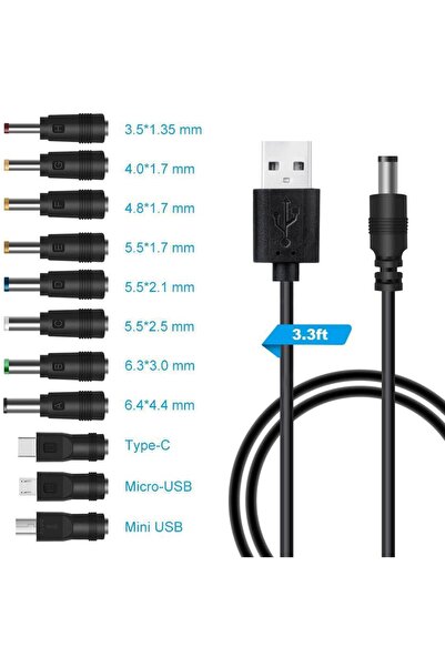 Choice 1m Cable 11 Adapter USB To 5V DC Power Cable USB A to DC Boost Cable W...