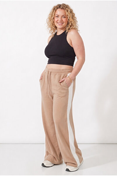 DAXİS Sportwear Company ΓΥΝΑΙΚΕΙΑ Φαρδιά Φούτερ Παντελόνια με Λευκές Ρίγες