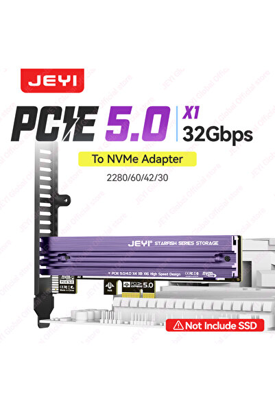Choice بطاقة توسعة JEYI 5.0 X1 من نوع M.2 NVMe إلى PCIe 5.0 مع مبدد حراري من ...