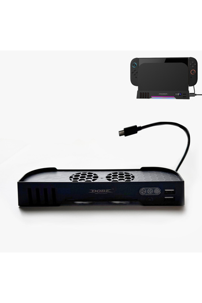 Choice مروحة تبريد مزدوجة سوداء مع إضاءة RGB وموصل USB لتوسيع إمكانات التبريد...