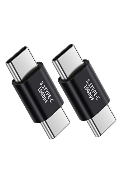 Choice محول USB C إلى C أسود (عبوة من قطعتين)، نوع C 3.1 ذكر إلى ذكر، نقل بيا...