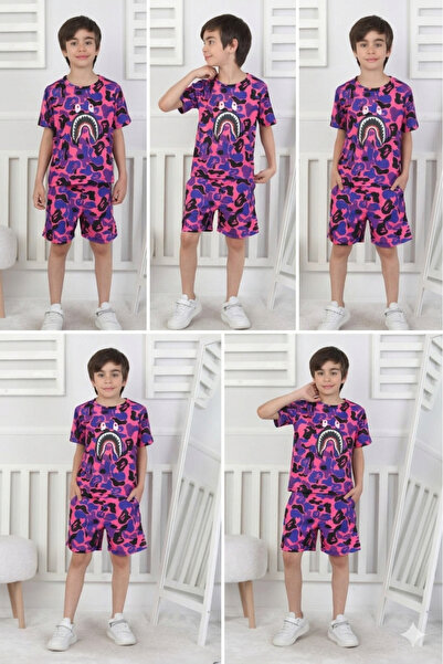 Erzani Kids Bape Καλοκαιρινό σετ με σορτς για παιδιά με μοντέρνο σχέδιο καμου...